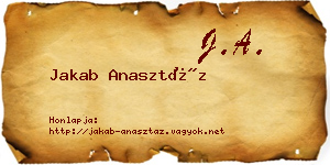 Jakab Anasztáz névjegykártya
